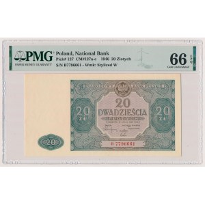20 zloty 1946 - small letter