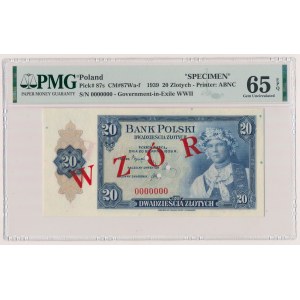 ABNCo, 20 złotych 1939 - WZÓR 0000000