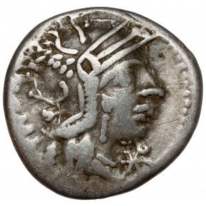 Roman Republic, M. Calidius, Q. Metellus, and Cn. Fulvius (117-116 BC) Denarius