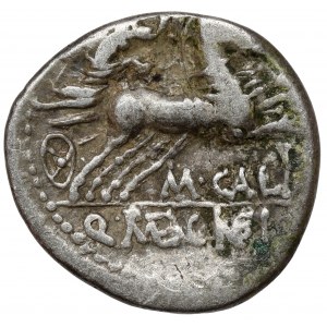 Republik, M. Calidius, Q. Metellus, und Cn. Fulvius (117-116 v. Chr.) Denarius