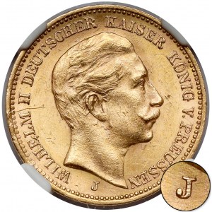 Germany, Prussia, 20 marks 1905-J - Hamburg - rare mint.