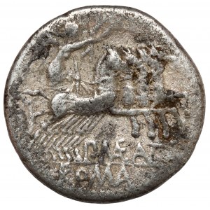 Republika, P. Maenius Antiaticus M. F. (132 př. n. l.) Denár
