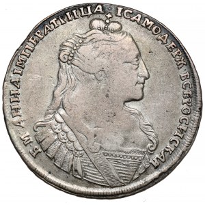 Russland, Anna, Rubel 1734 - Pferdegesicht
