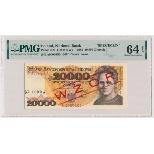 20.000 zł 1989 - WZÓR - A 0000000 - No.1000