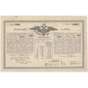 Certificate of deposit with the Bank of Poland of a Partial Bond from the Loan for 150 million zloty 1836.