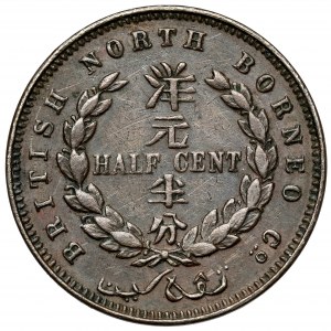 Great Britain / North Borneo, 1/2 cent 1891
