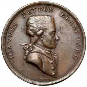 Medal, Pierwszy lot balonem nad Rzeczpospolitą - Blanchard Jean-Pierre (1789)