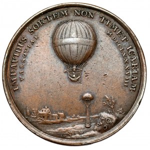 Medal, Pierwszy lot balonem nad Rzeczpospolitą - Blanchard Jean-Pierre (1789)