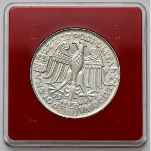 Próba SREBRO 100 złotych 1966 Mieszko i Dąbrówka - głowy