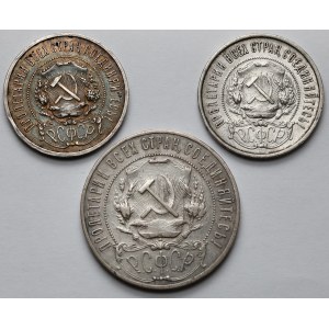 Russland / RFSR, 50 Kopeken und 1 Rubel 1921-1922 (3Stk)