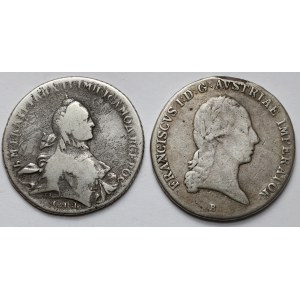 Rosja i Austria, Rubel Katarzyny II i Talar 1815 (2szt)