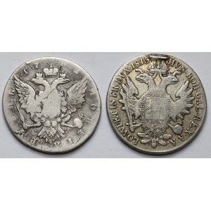 Rosja i Austria, Rubel Katarzyny II i Talar 1815 (2szt)