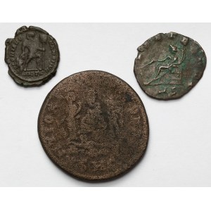 Cesarstwo Rzymskie, Antoninian, Follis i Brąz prowincjonalny - zestaw (3szt)