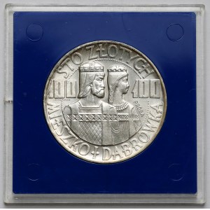 Próba SREBRO 100 złotych 1966 Mieszko i Dąbrówka - półpostacie