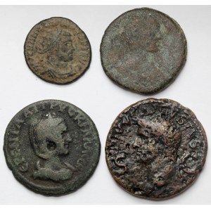 Römisches Reich, Dupondius, Antoninian und Provinzial Bronze - Set (4tlg.)