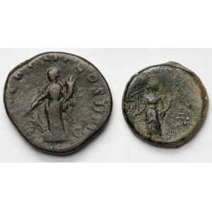 Roman Empire, Sesterc and Provincial Bronze - set (2pcs)
