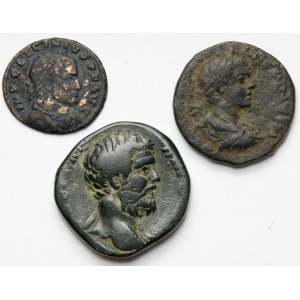 Roman Empire, Sesterc, Follis and Provincial Bronze - set (3pcs)