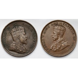 Veľká Británia / Honduras, 1 cent 1909-1911 - sada (2ks)