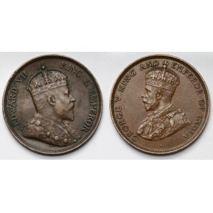 Wielka Brytania / Honduras, 1 cent 1909-1911 - zestaw (2szt)