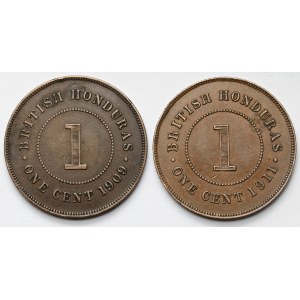 Großbritannien / Honduras, 1 Cent 1909-1911 - Satz (2Stück)