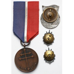 PRL, Medal and pins - set (4pcs)