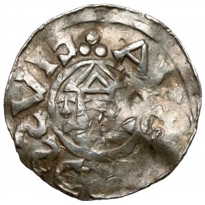 Otto III and Adelaide (983-1002), Denarius with shrine