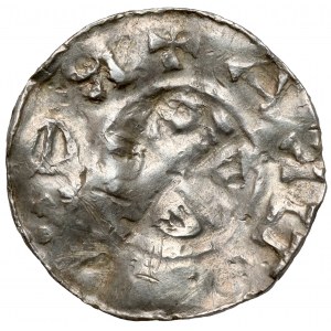 Otto III and Adelaide (983-1002), Denarius with shrine