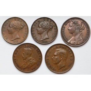 Great Britain / Australia, Pence 1853-1942 (5pcs)