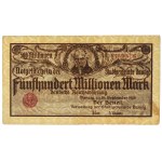 Danzig, 500 million mark 1923 - ODWROTKA - cream print
