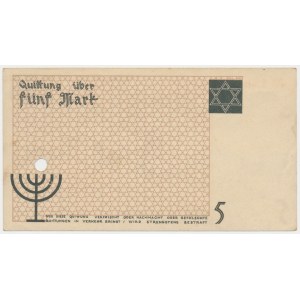Getto 5 marek 1940 - papier kartonowy - skasowane