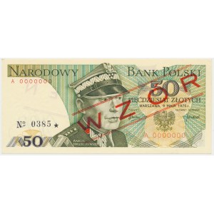 50 zloty 1975 - MODEL - A 0000000 - No.0385