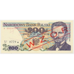 200 zloty 1976 - MODEL - A 0000000 - No.0779