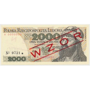 2.000 zł 1977 - WZÓR - A 0000000 - No.0721