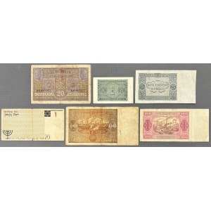 Set of Polish banknotes from 1916-1948 (6pcs)