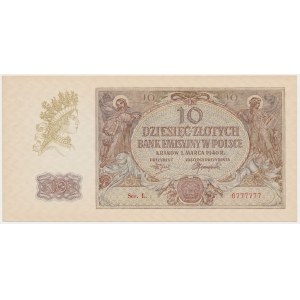 10 złotych 1940 - Ser.L. - ciekawy numer