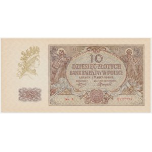 10 Zloty 1940 - Ser.L. - interessante Ausgabe