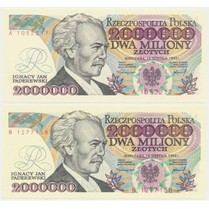 2 mln złotych 1992 - A i B (2szt)