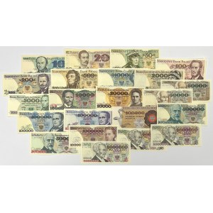 PRL, Banknotensatz (22 Stück)