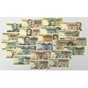 PRL, zestaw banknotów (22szt)