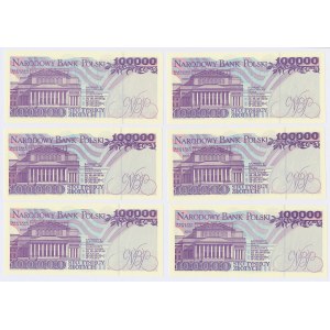 100,000 zl 1993 - AE - set (6pcs)