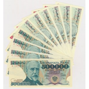 500,000 gold 1990-1993 - MIX series (10pcs)