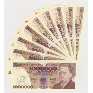 1 mln złotych 1991-1993 - zestaw (9szt)