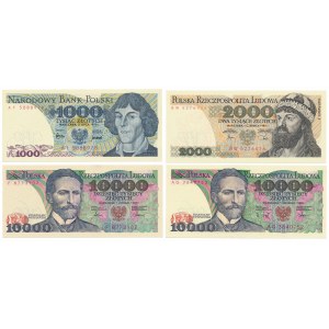 PRL, zestaw banknotów (4szt)