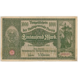 Gdaňsk, 1 000 marek 1923