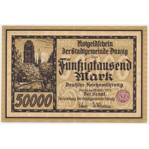 Gdansk, 50 000 mariek 1923