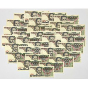 10.000 złotych 1988 - MIX serii (31szt)