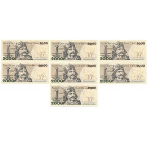 2.000 złotych 1979 - MIX serii (7szt)
