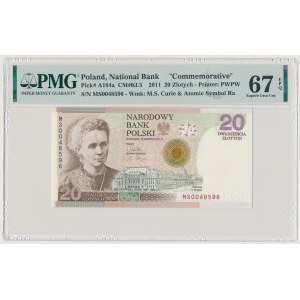 20 złotych 2011 - M. Skłodowska-Curie