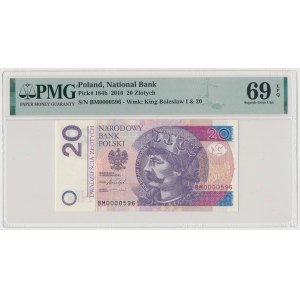 20 PLN 2016 BM - 0000596 - low number