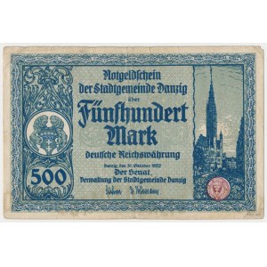 Gdansk, 500 marks 1922